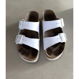 Birkenstock Papillio Arizona Vegan Women's Sandals 40 9 White Slip On Platforms